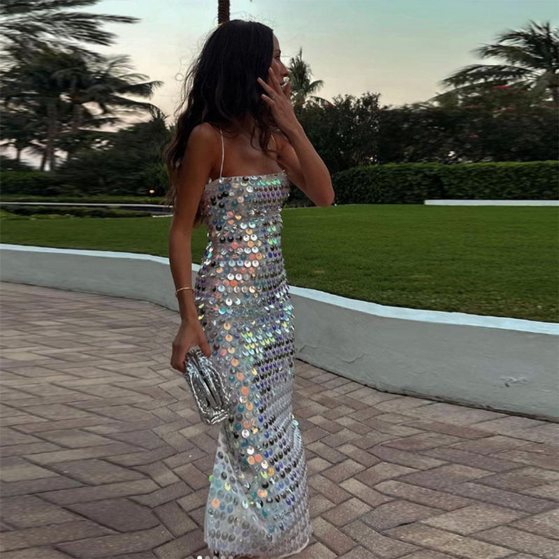 Silver Bodycon Dress HL9114
