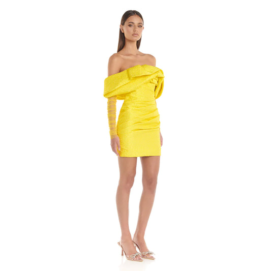 Yellow Bodycon Dress HL9159