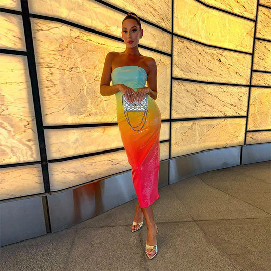 Yellow Bodycon Dress HL9249