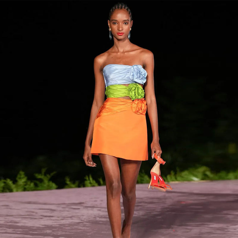 Orange Bandage Dress HL9330