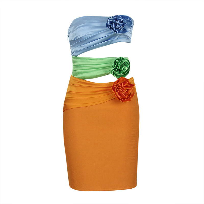 Orange Bandage Dress HL9330