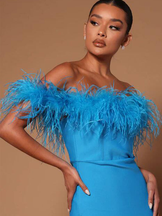 Lake Blue Bandage Dress HL9332