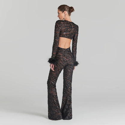 Black Bodycon Jumpsuit HL9448