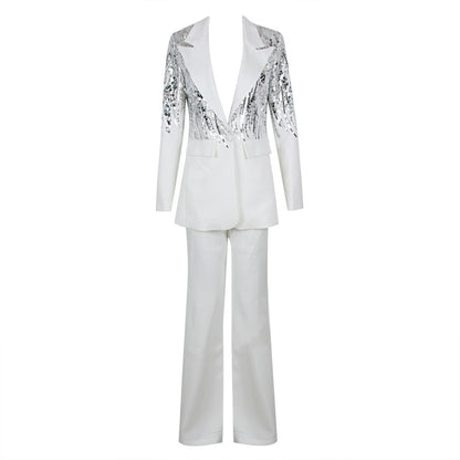 White Bodycon Suit HL9450