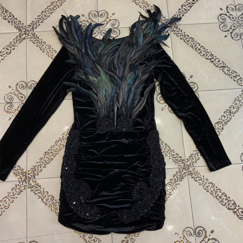 Black Bodycon Dress HT2600 3