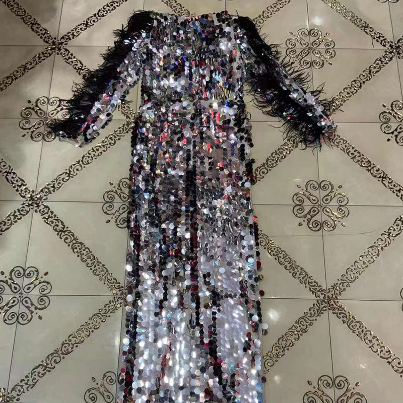 Silver Bodycon Dress HT2607 3
