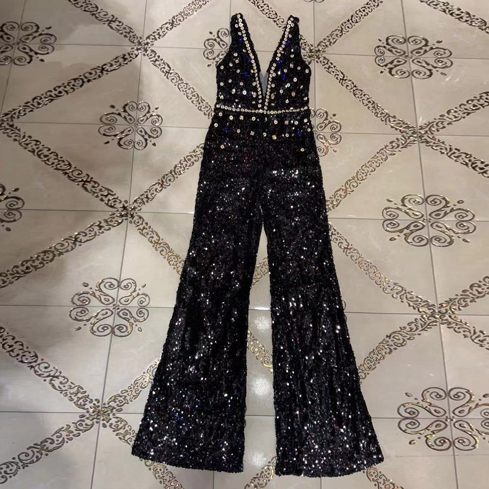 Black Bodycon Jumpsuit HT2643 2