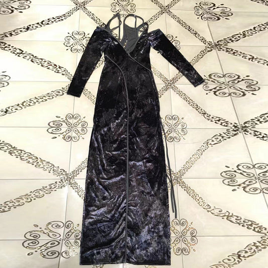 Black Bodycon Dress HT2650 2