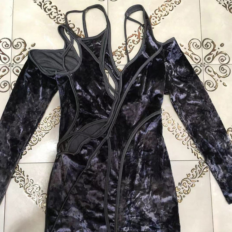 Black Bodycon Dress HT2650 4