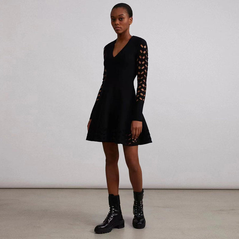 Black Bodycon Dress HT2653 1