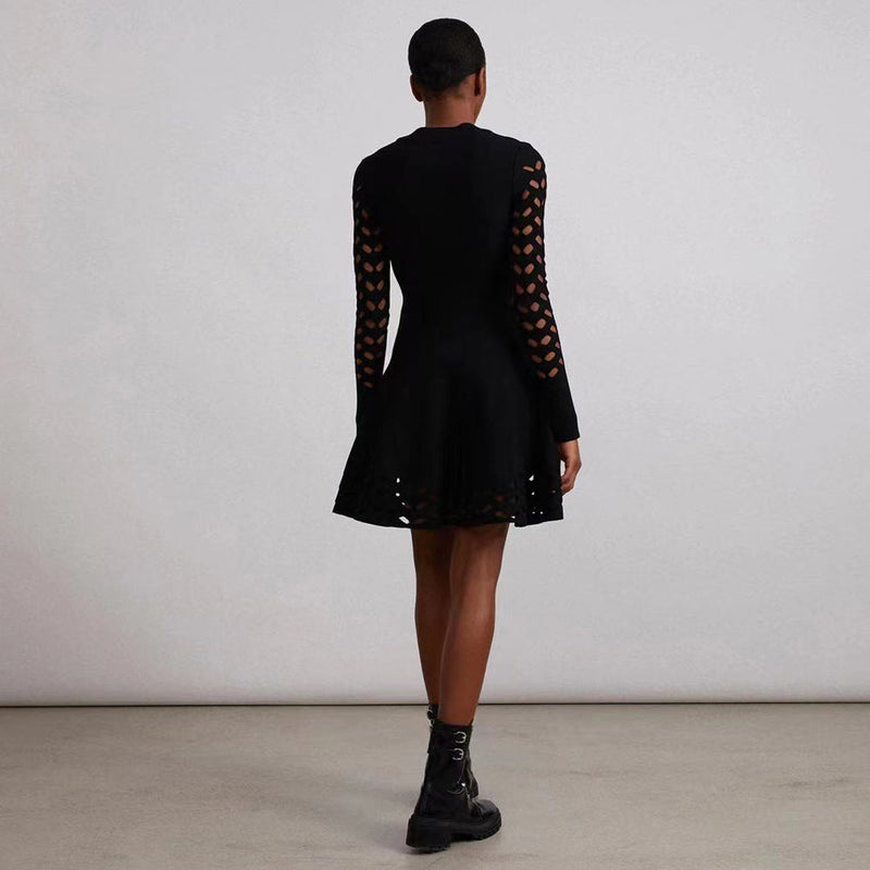 Black Bodycon Dress HT2653 2