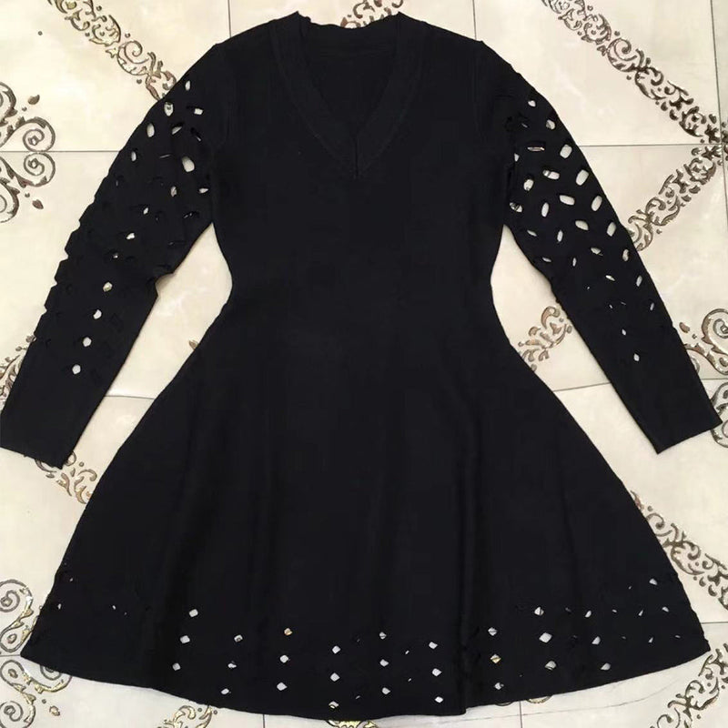Black Bodycon Dress HT2653 3