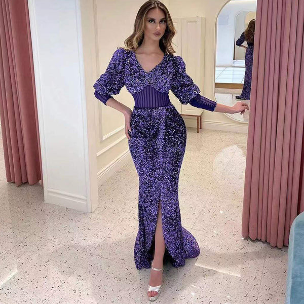 Purple Bodycon Dress HT2687 1