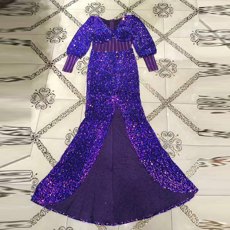 Purple Bodycon Dress HT2687 2