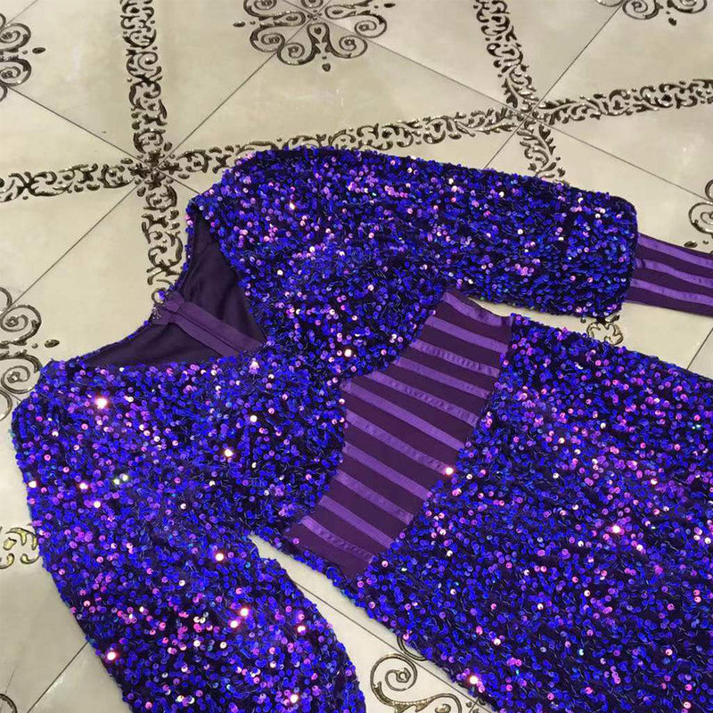 Purple Bodycon Dress HT2687 4