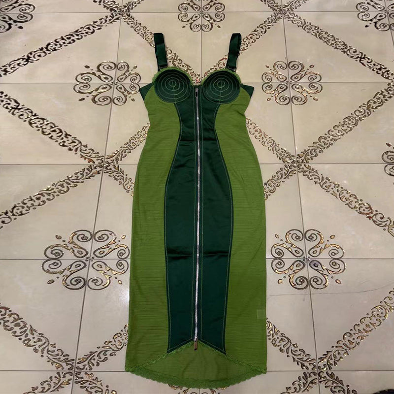 Green Bodycon Dress HT2693 3