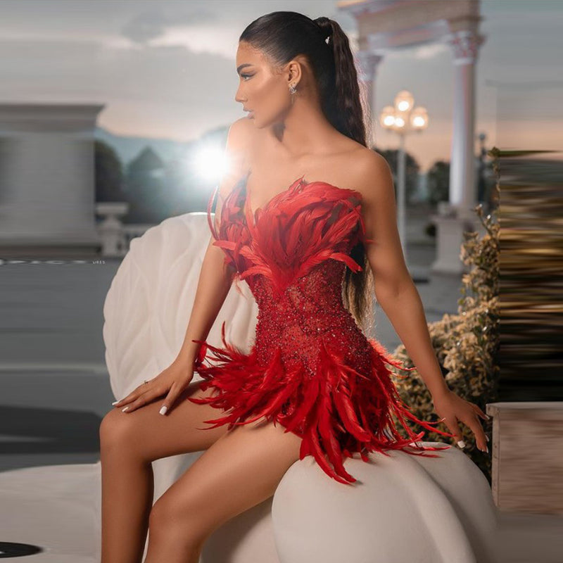 Red Bodycon Dress HT2942 1