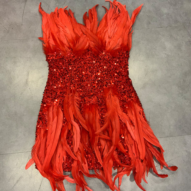 Red Bodycon Dress HT2942 2