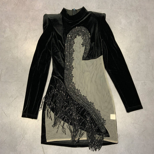 Black Bodycon Dress HT2944 2