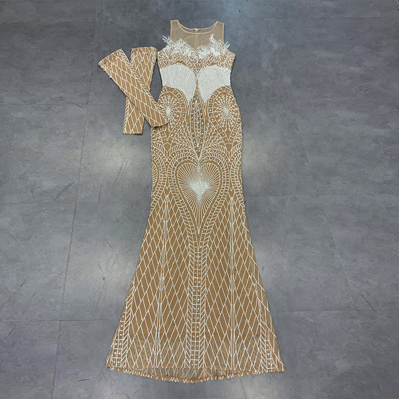 Apricot Bodycon Dress HT2949 2