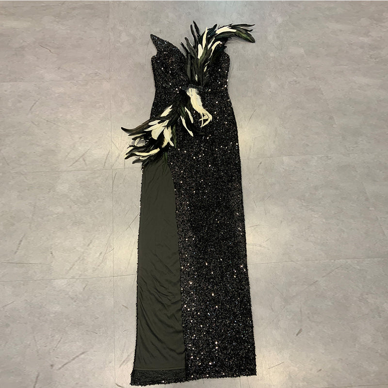 Black Bodycon Dress HT2952 2