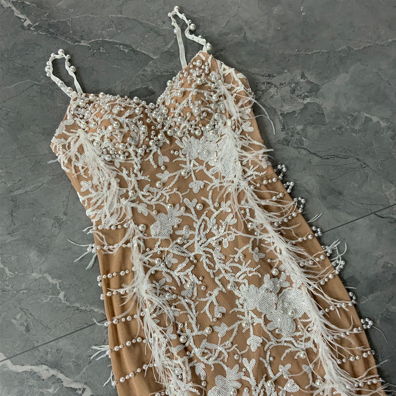 Apricot White Bodycon Dress HT2973 2