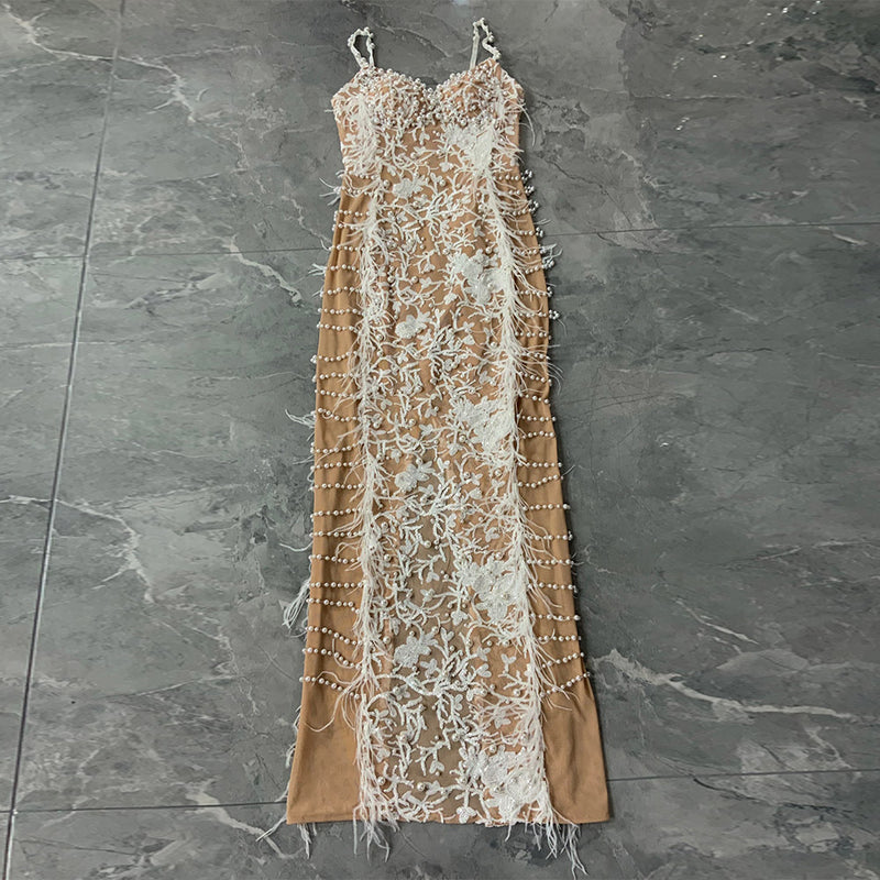 Apricot White Bodycon Dress HT2973 3