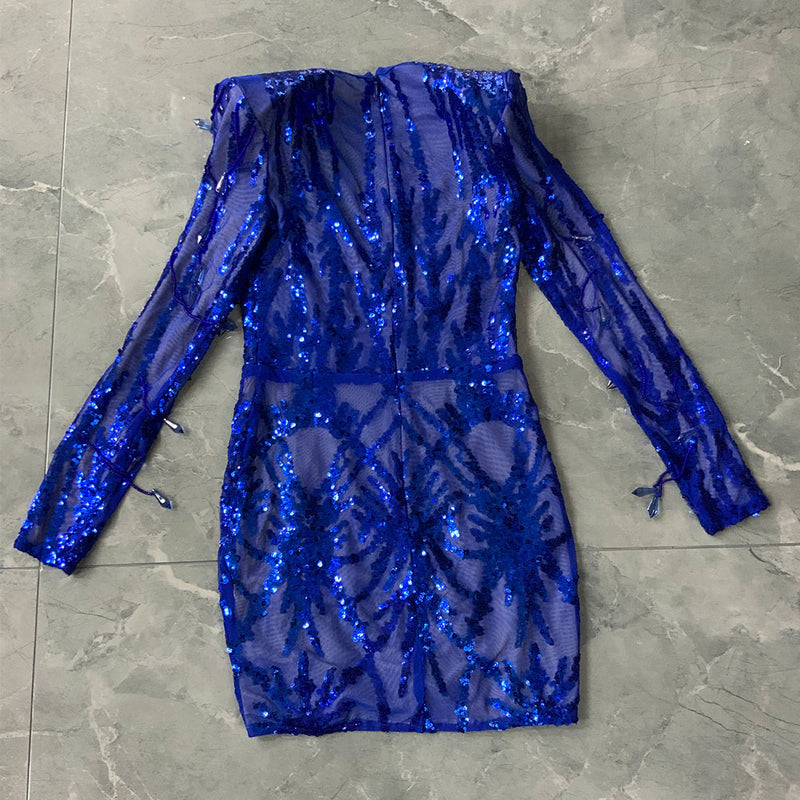 Blue Bodycon Dress HT2974 3