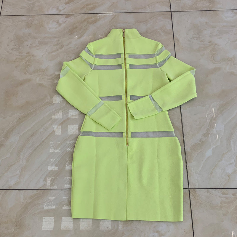Green Bodycon Dress HT2978 4