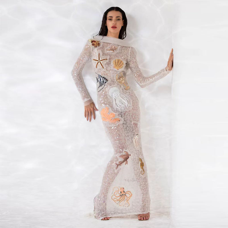 White Bodycon Dress HT2981 2