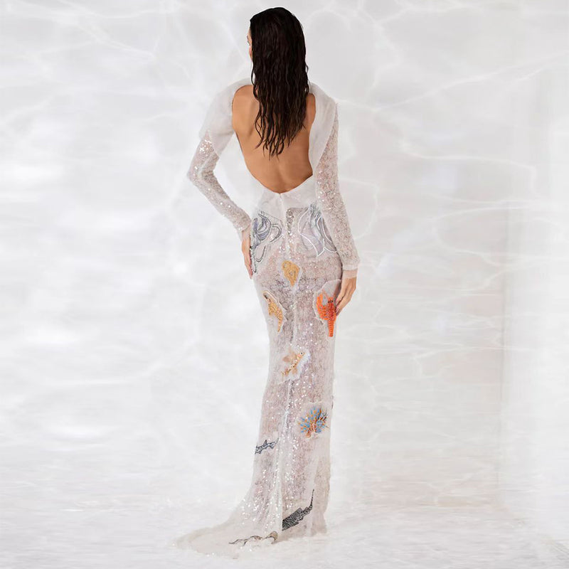 White Bodycon Dress HT2981 3