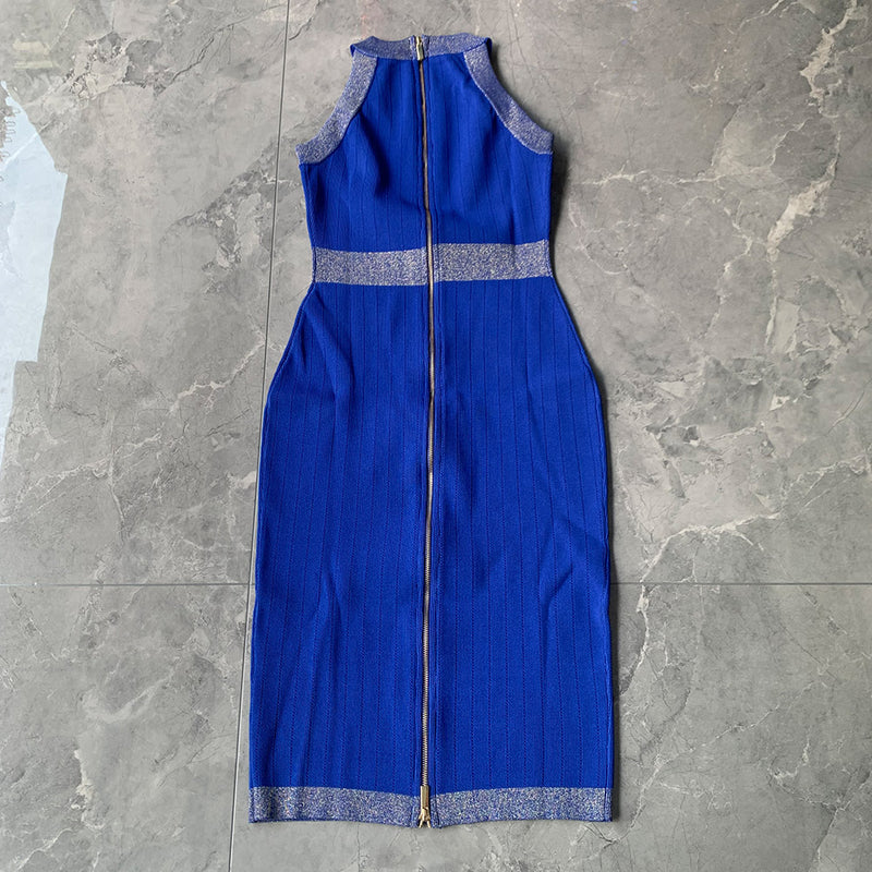 Blue Bodycon Dress HT2982 4