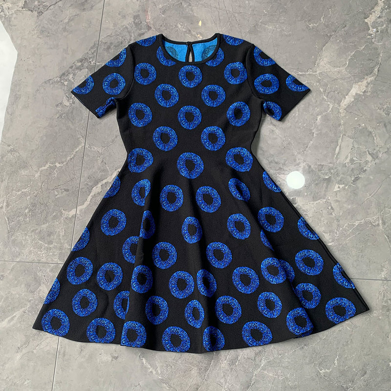 Black Blue Bodycon Dress HT2991