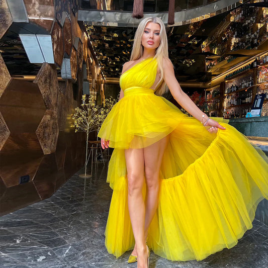 Yellow Bodycon Dress HT3016