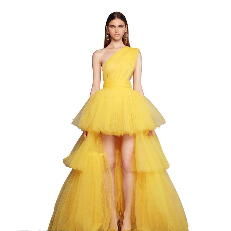 Yellow Bodycon Dress HT3016