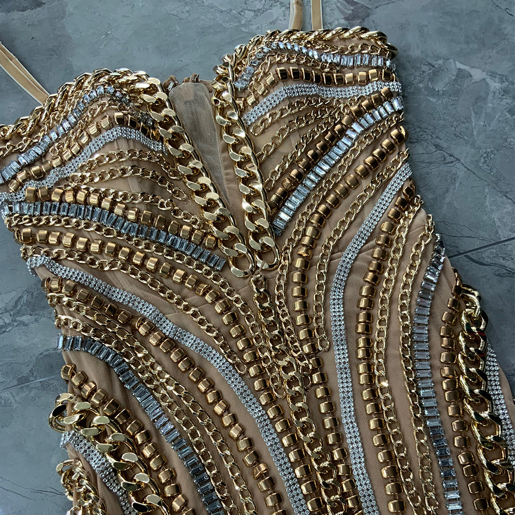 Skin Color Bodycon Dress HB0133