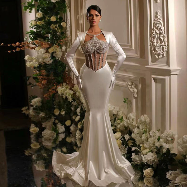 White Bodycon Dress HT3030