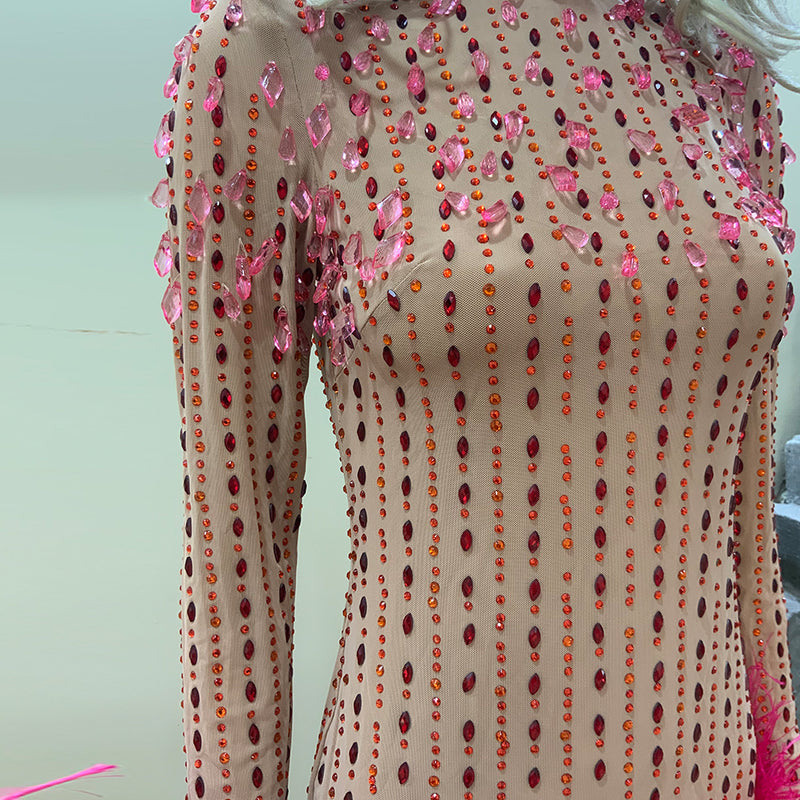 Nude Bodycon Dress HT3050
