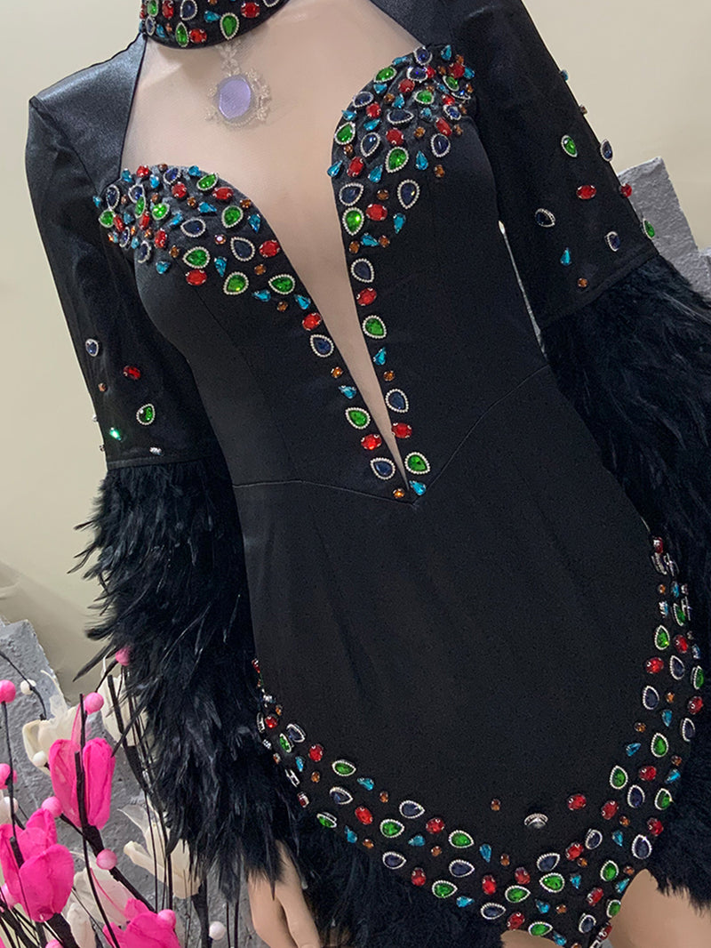 Black Bodycon Dress HT873