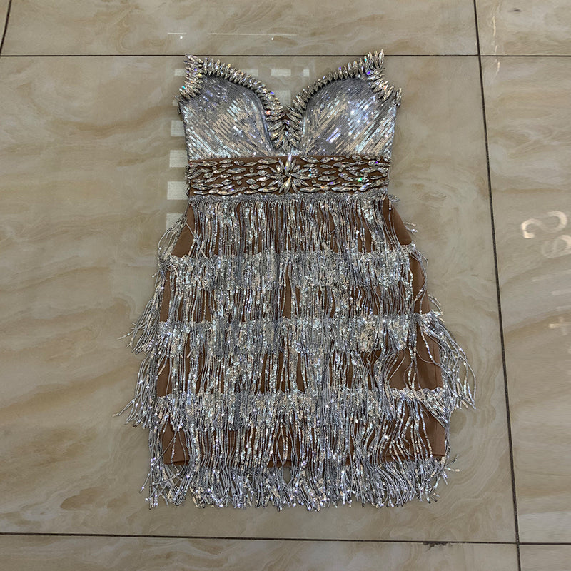 Silver Bodycon Dress HT911