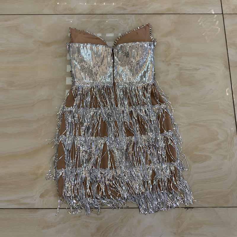Silver Bodycon Dress HT911