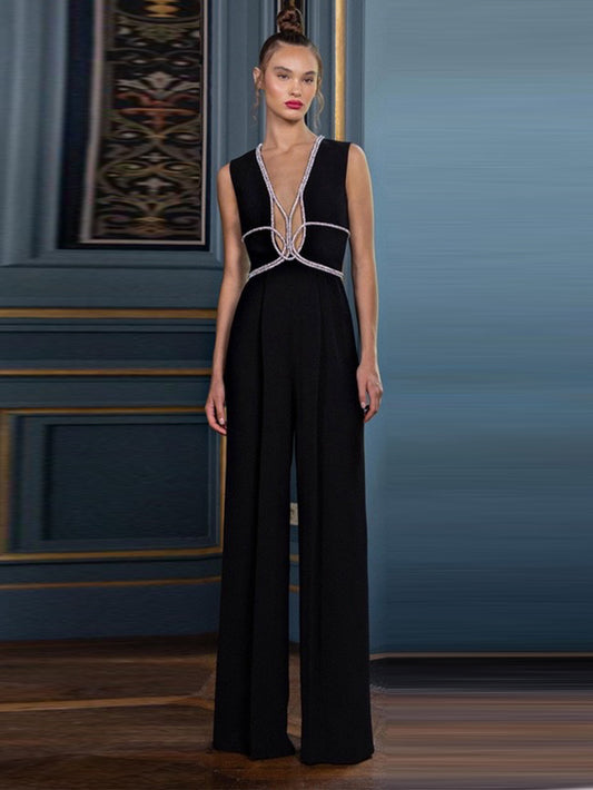 Black Bodycon Jumpsuit HT943