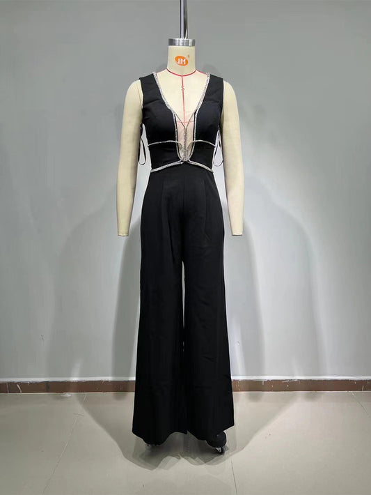 Black Bodycon Jumpsuit HT943