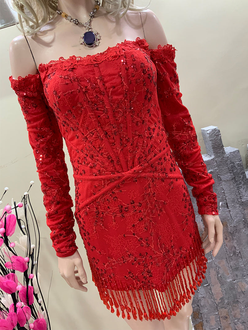 Red Bodycon Dress HT957