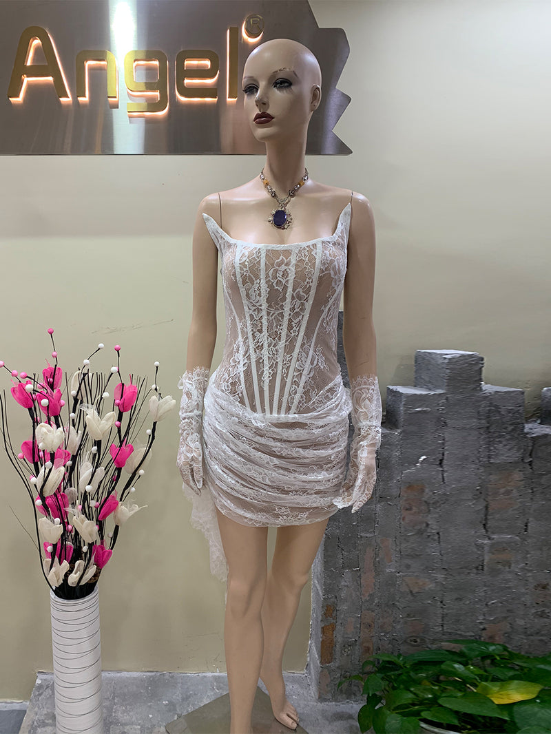 White Bodycon Dress HT961