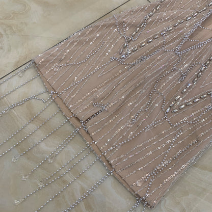 Strapless Sleeveless Sequins Mini Bodycon Dress HT968