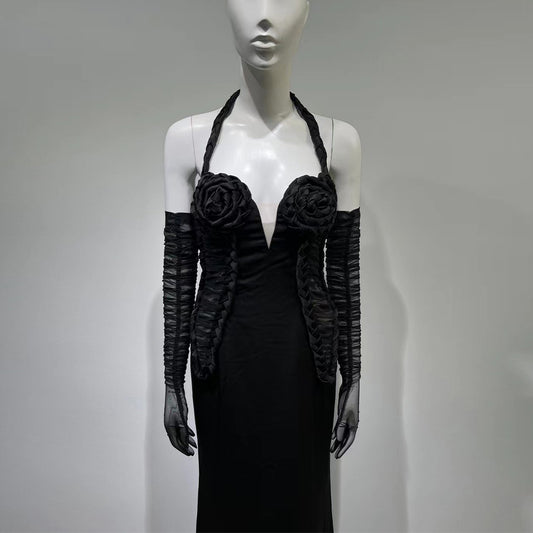 Black Bodycon Dress HT973