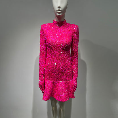 Rose Red Bodycon Dress HT980