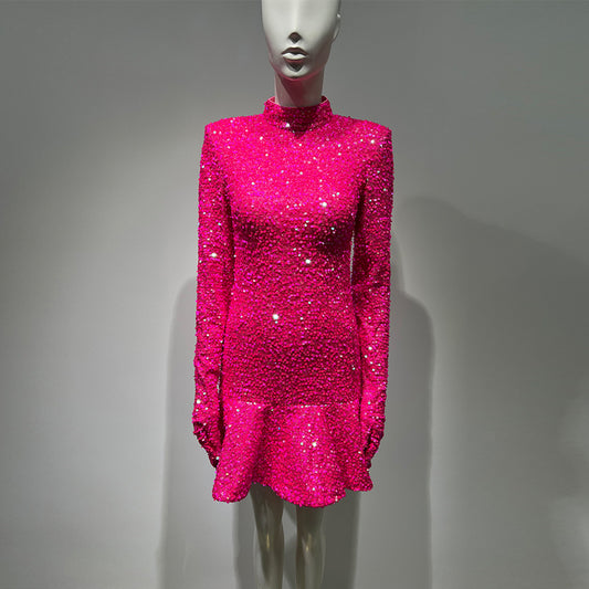 Rose Red Bodycon Dress HT980