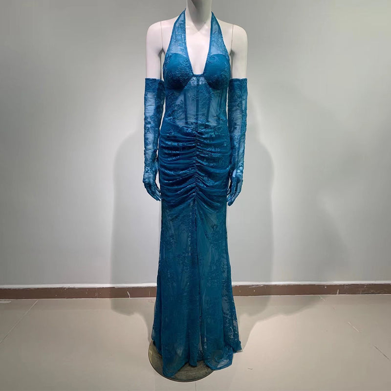 Blue Bodycon Dress HT987